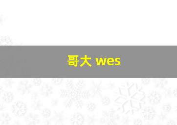 哥大 wes